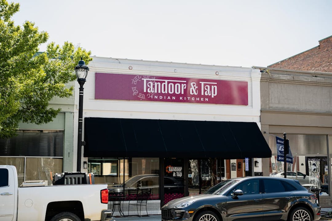 front of Tandoor and Tap restaurant